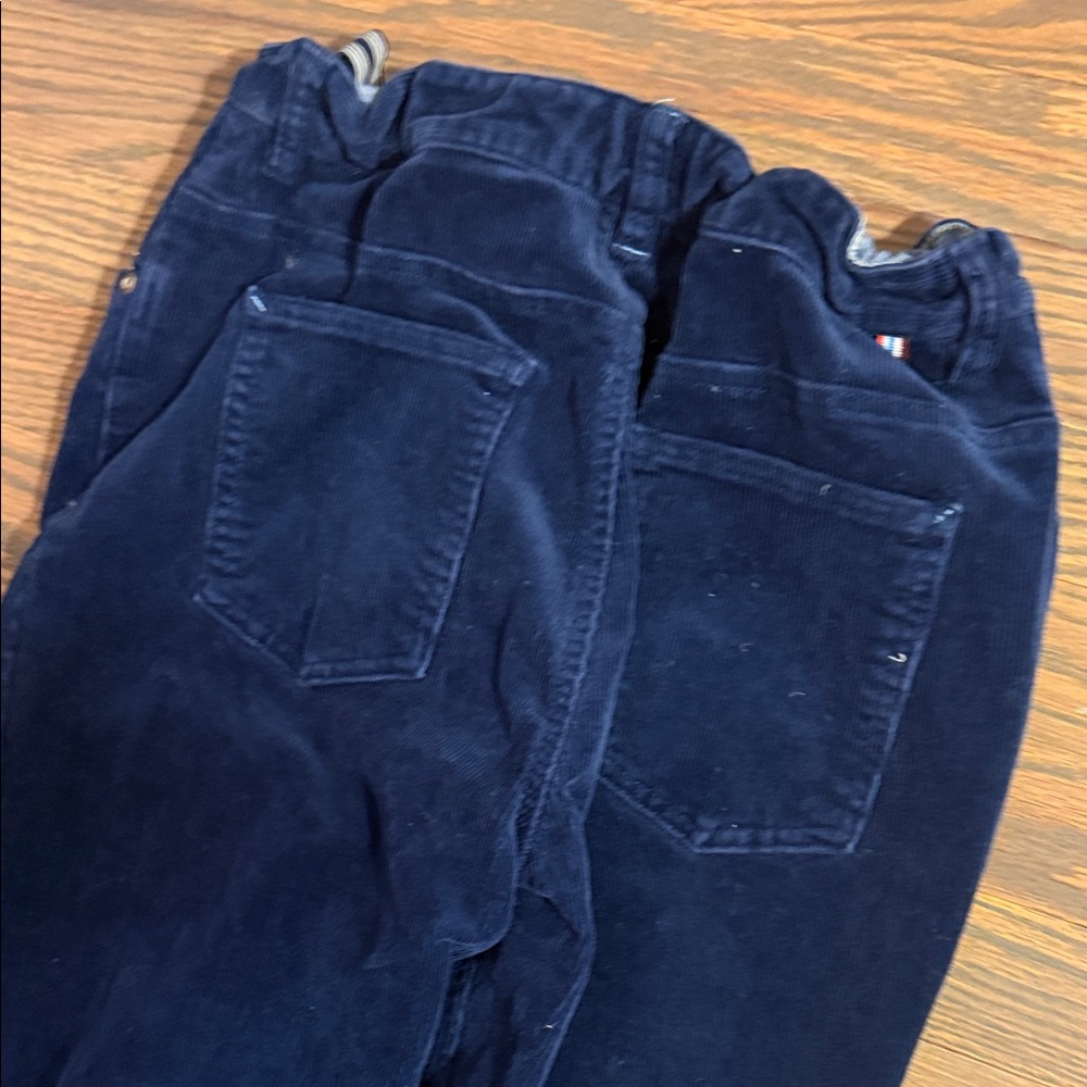 Boden Dark Blue Corduroy Trousers - Picture 3 of 3